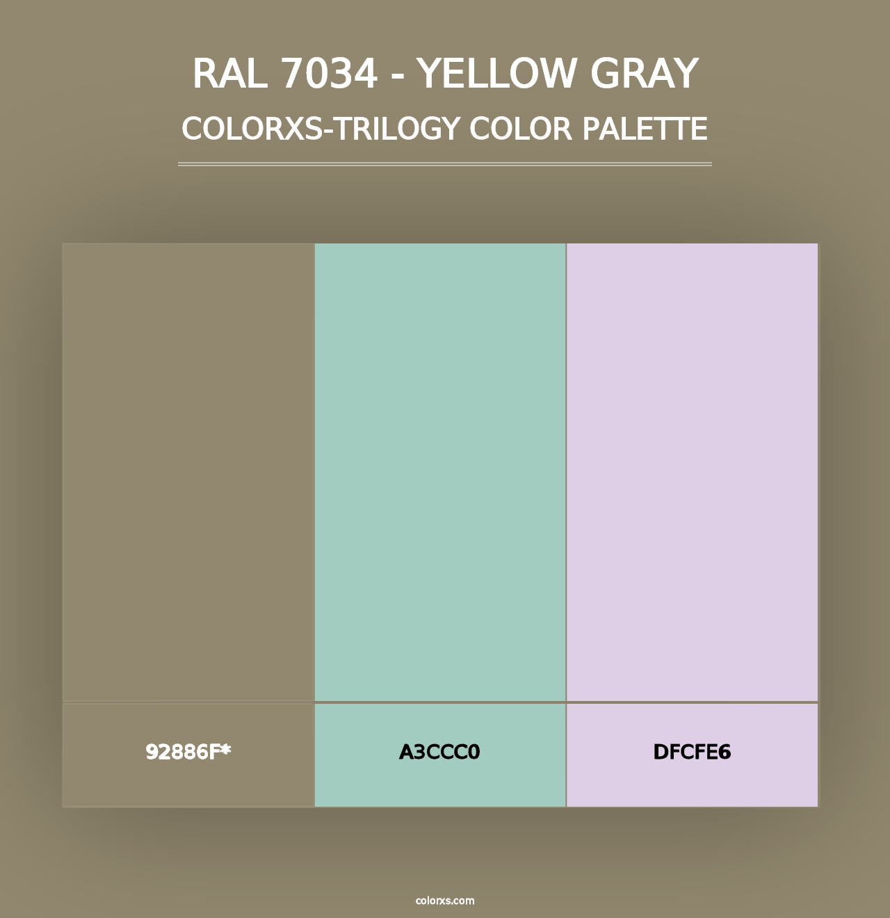 RAL 7034 - Yellow Gray - Colorxs Trilogy Palette