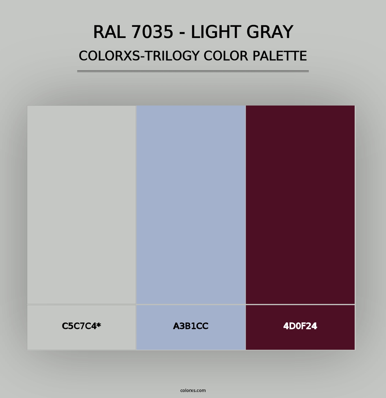 RAL 7035 - Light Gray - Colorxs Trilogy Palette