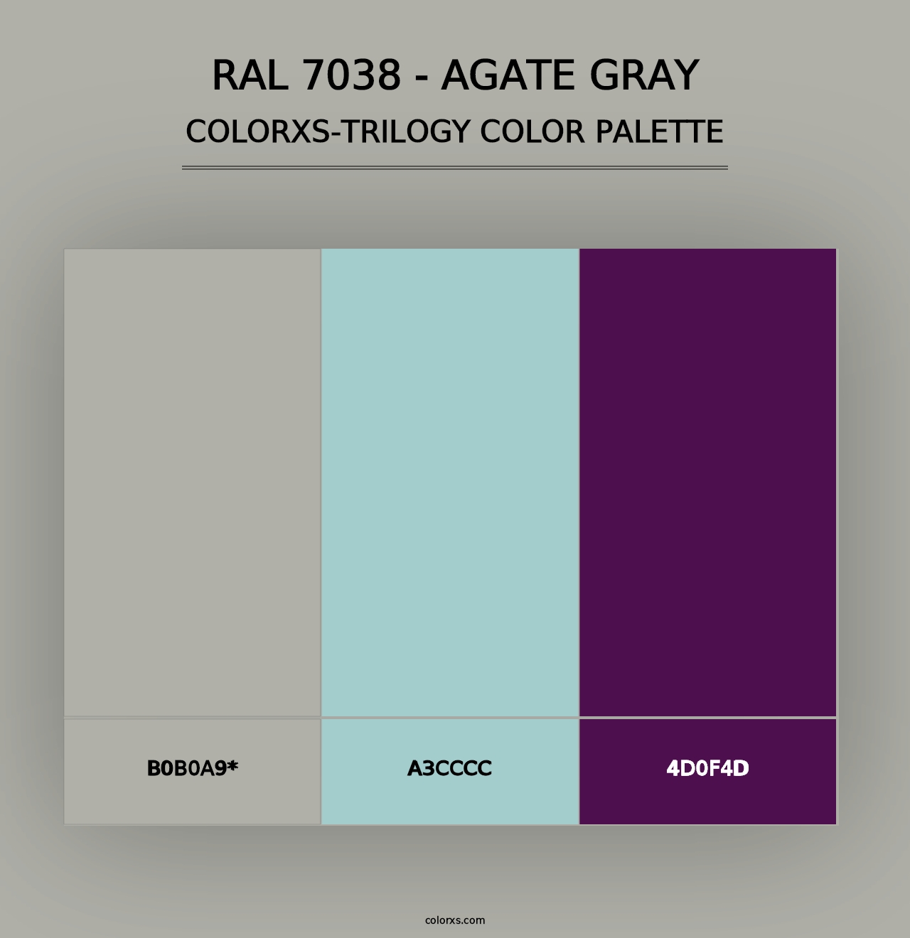 RAL 7038 - Agate Gray - Colorxs Trilogy Palette