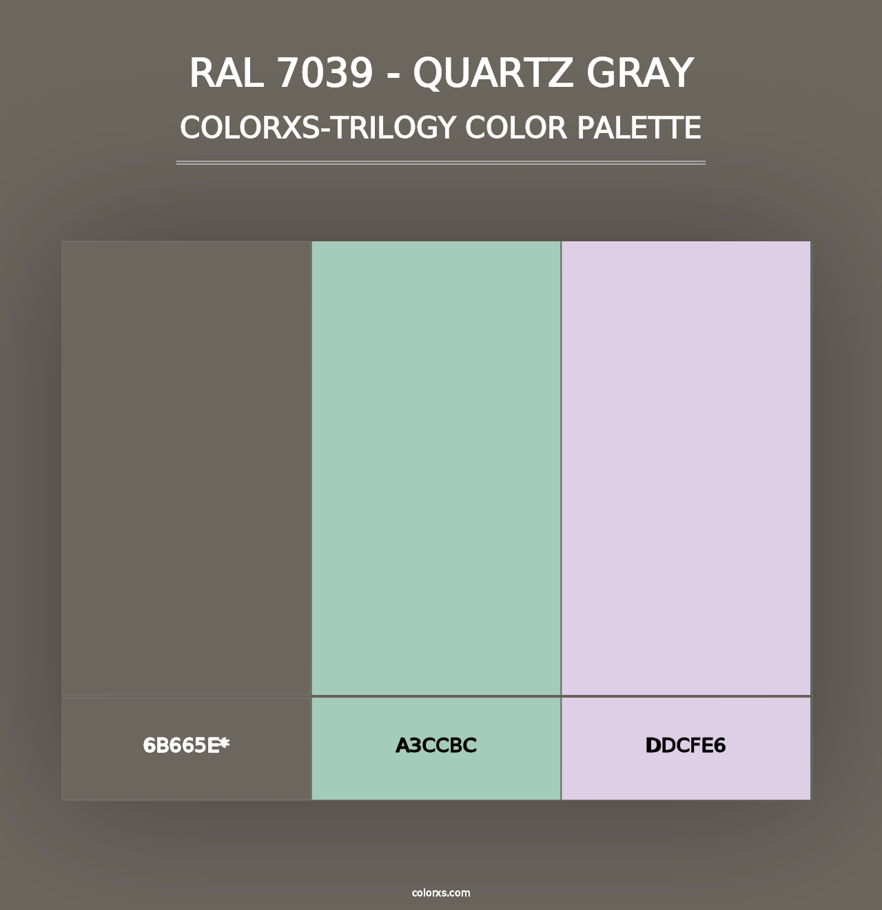 RAL 7039 - Quartz Gray - Colorxs Trilogy Palette