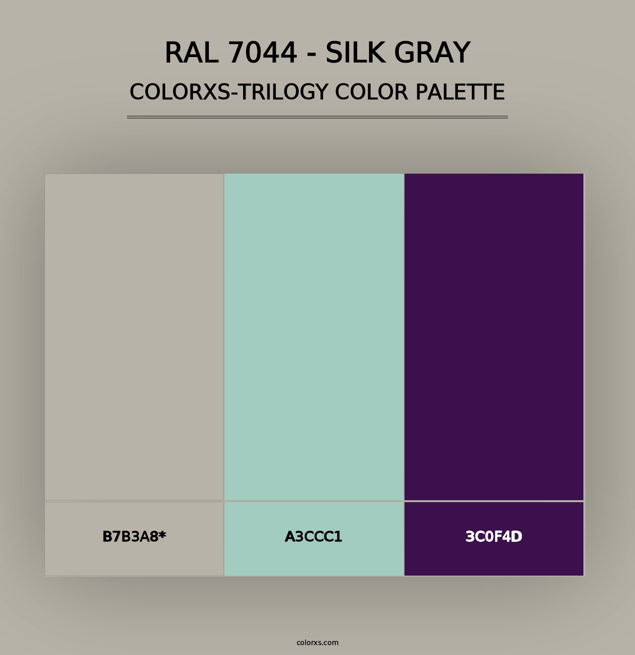 RAL 7044 - Silk Gray - Colorxs Trilogy Palette