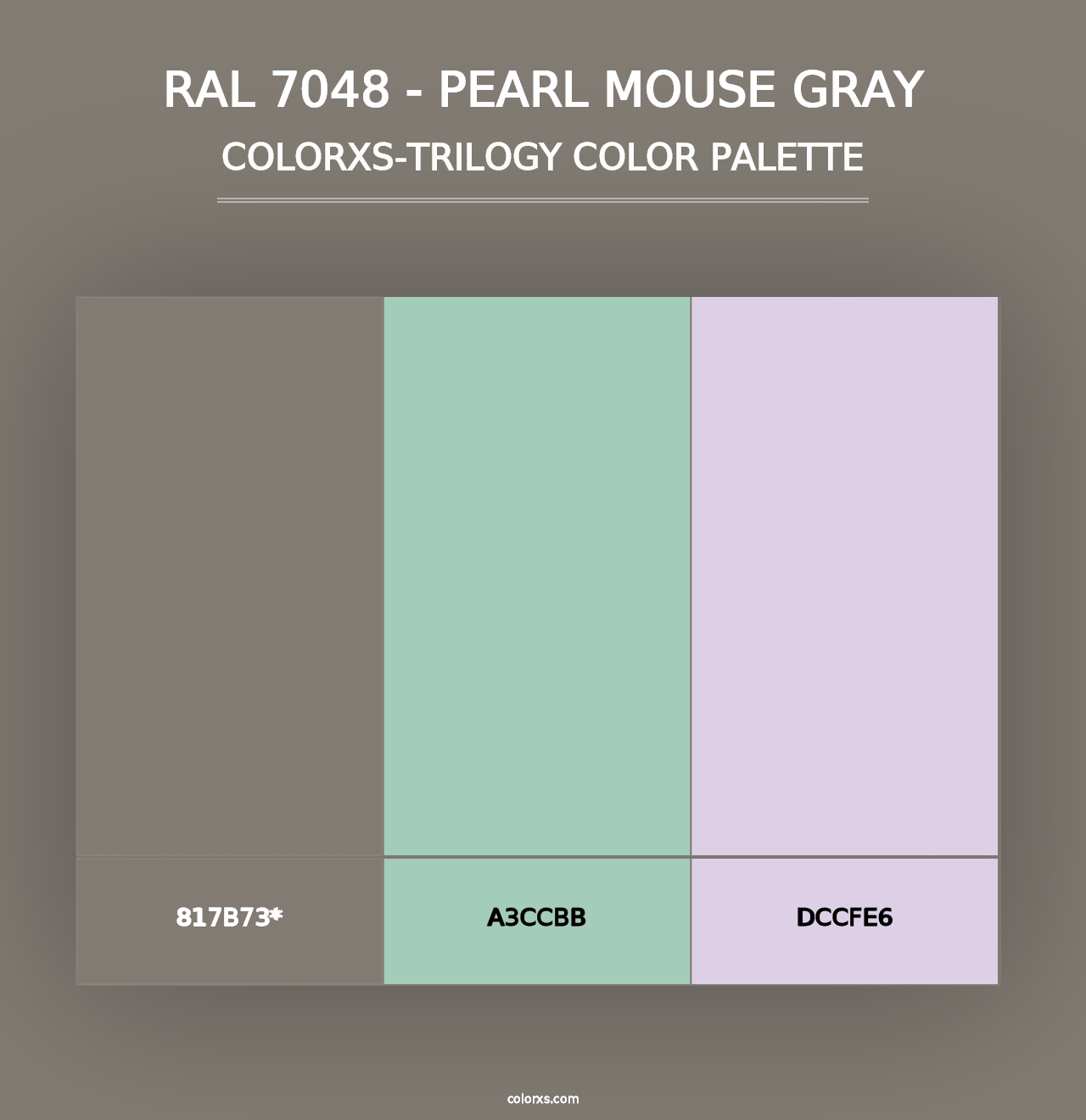 RAL 7048 - Pearl Mouse Gray - Colorxs Trilogy Palette