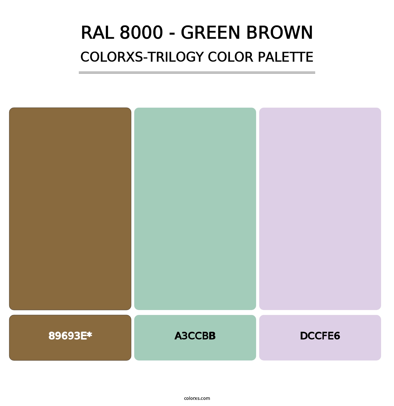 RAL 8000 - Green Brown - Colorxs Trilogy Palette