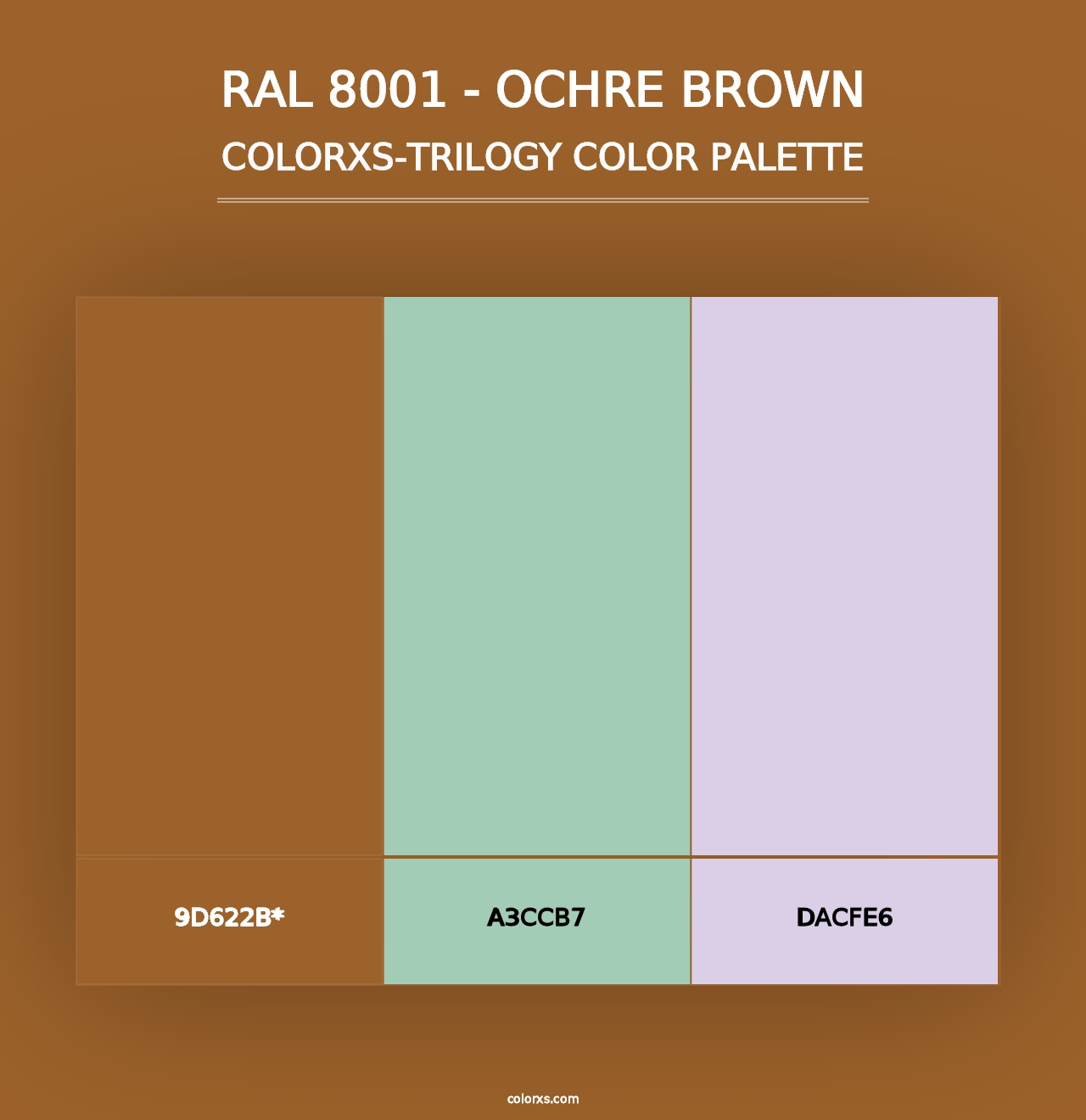 RAL 8001 - Ochre Brown - Colorxs Trilogy Palette