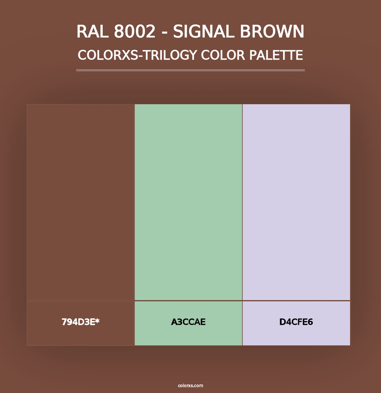 RAL 8002 - Signal Brown - Colorxs Trilogy Palette