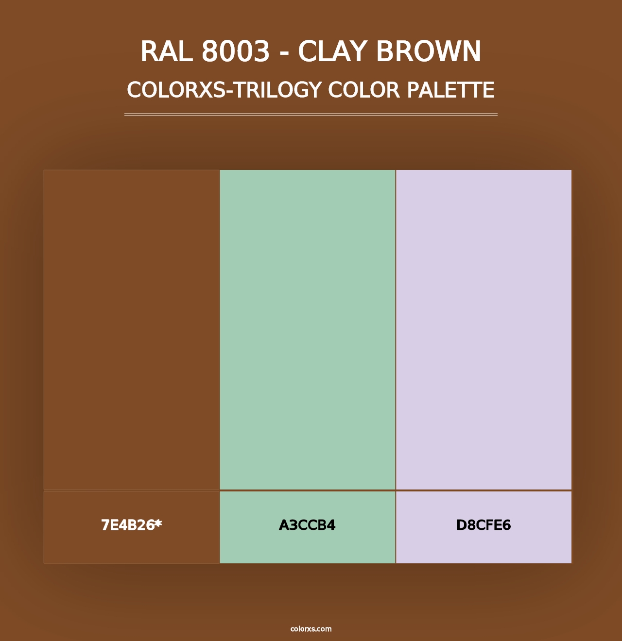 RAL 8003 - Clay Brown - Colorxs Trilogy Palette