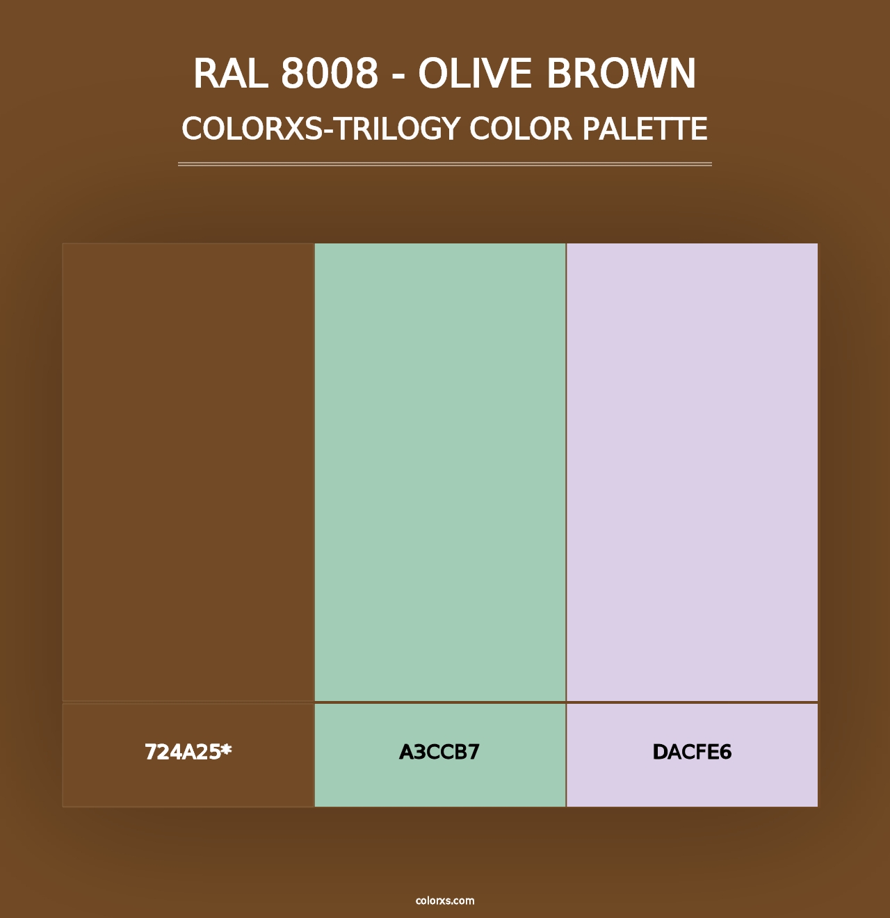 RAL 8008 - Olive Brown - Colorxs Trilogy Palette