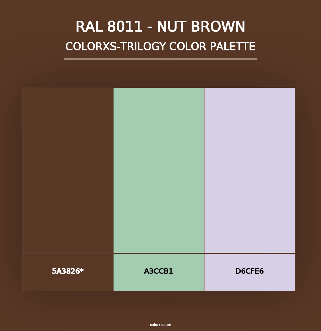 RAL 8011 - Nut Brown - Colorxs Trilogy Palette