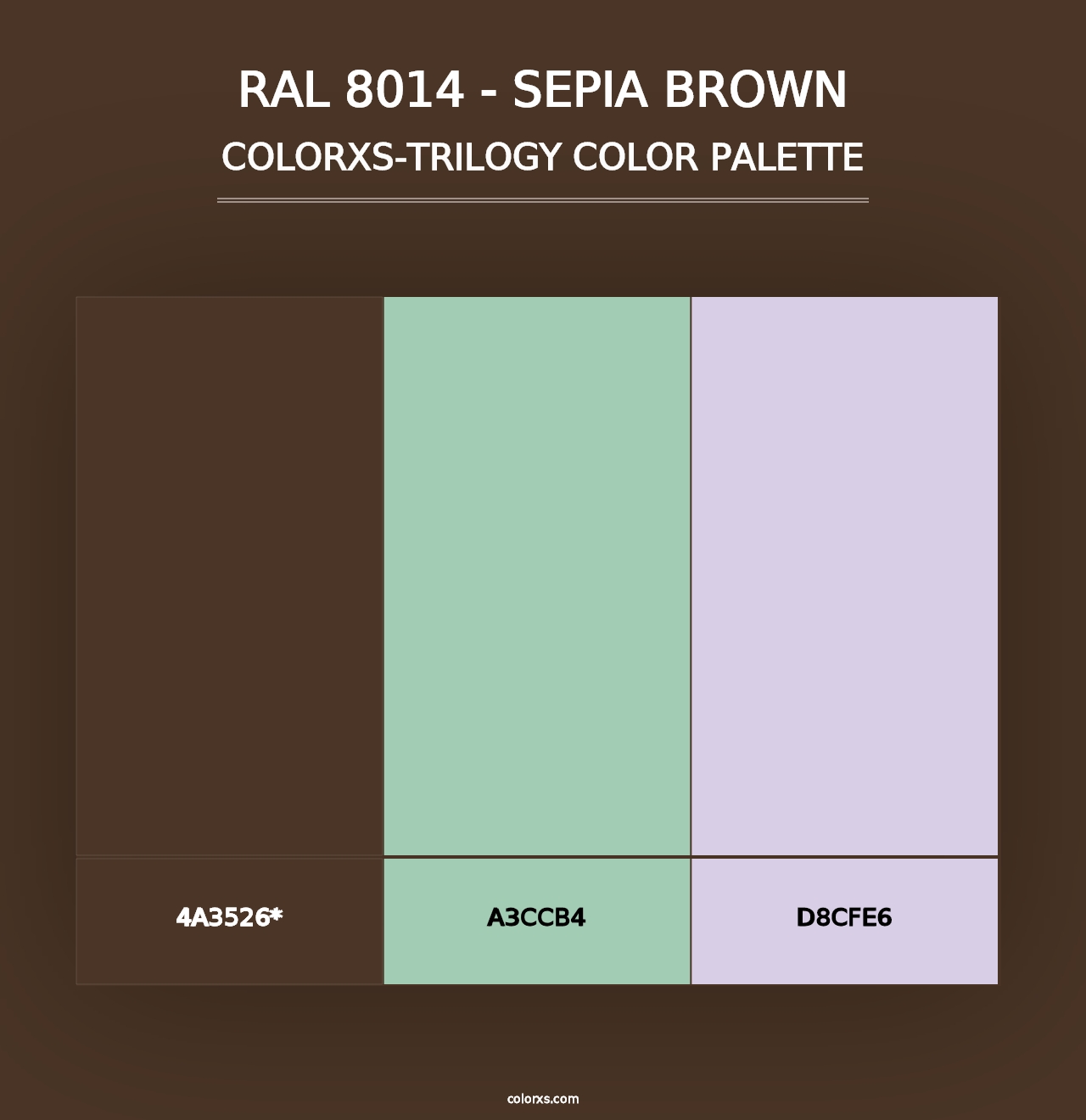 RAL 8014 - Sepia Brown - Colorxs Trilogy Palette