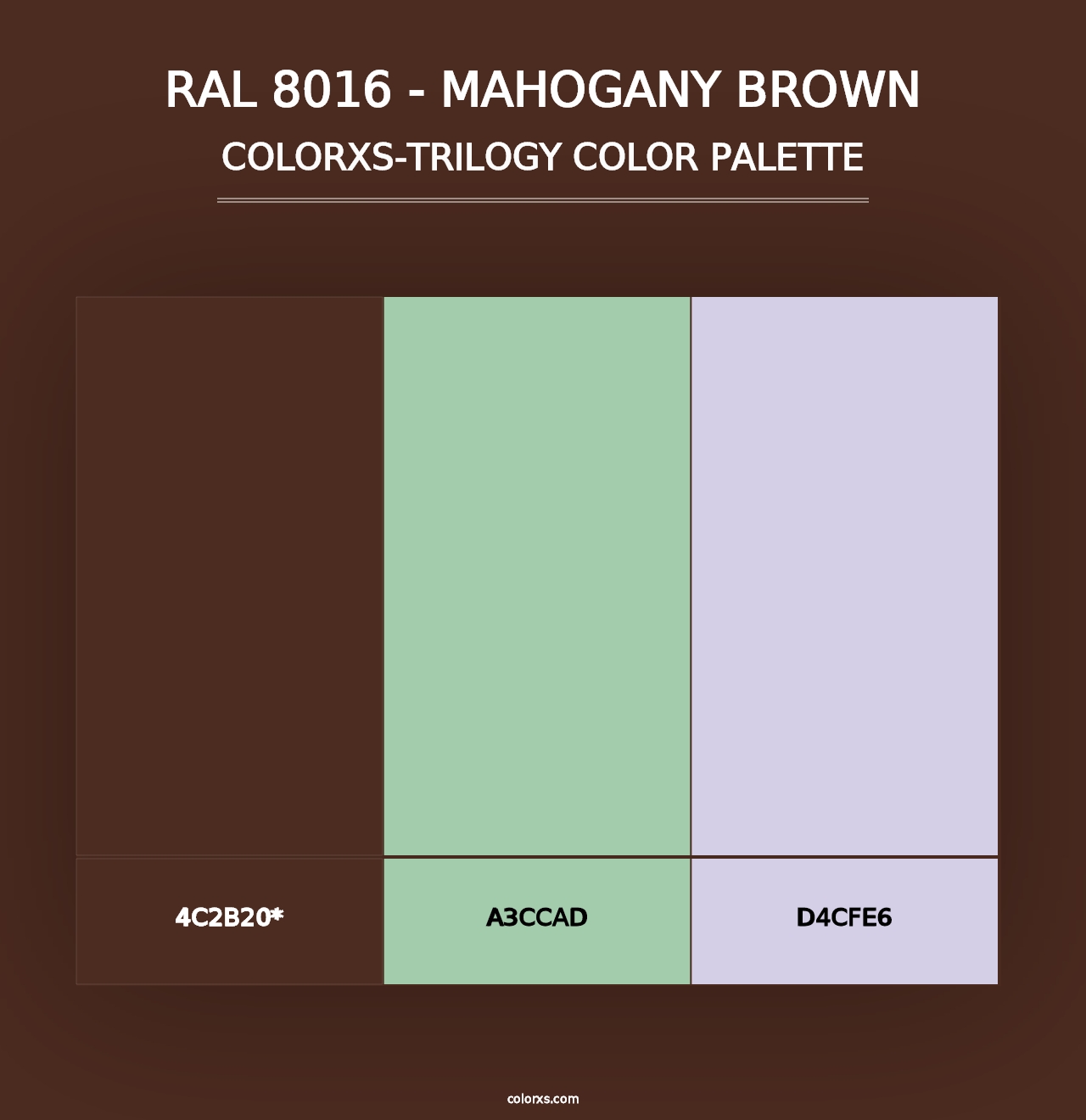 RAL 8016 - Mahogany Brown - Colorxs Trilogy Palette