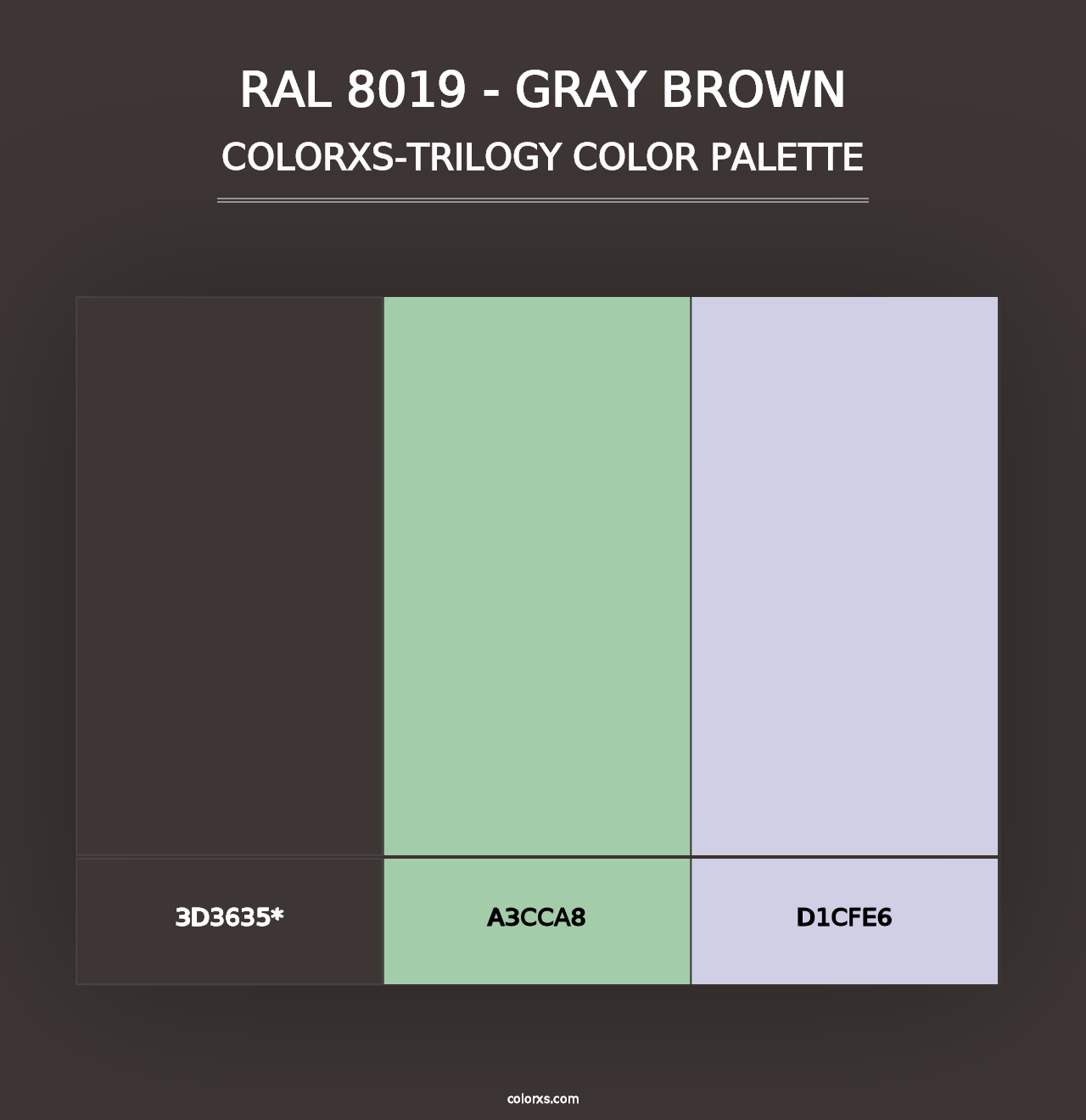 RAL 8019 - Gray Brown - Colorxs Trilogy Palette