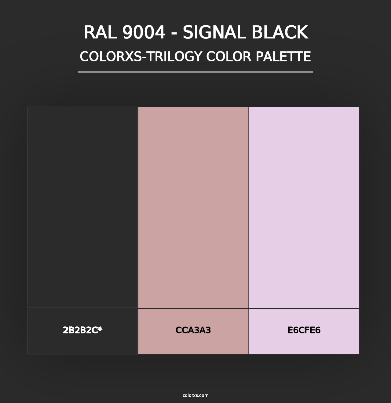 RAL 9004 - Signal Black - Colorxs Trilogy Palette