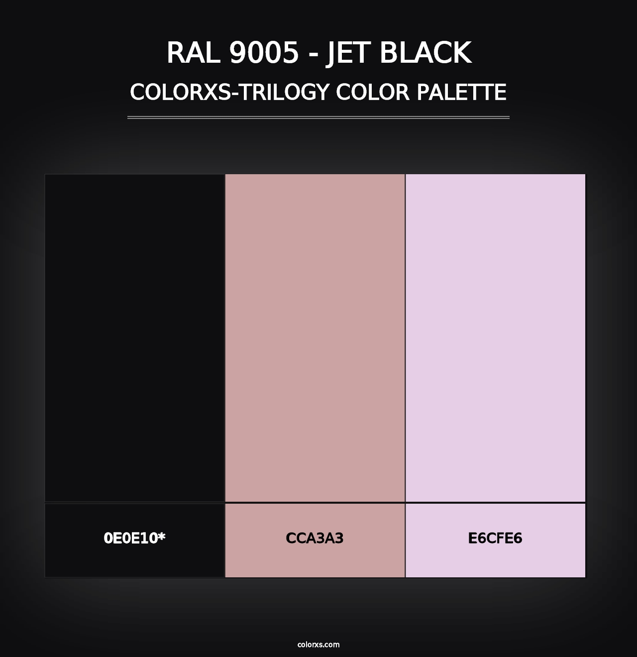 RAL 9005 - Jet Black - Colorxs Trilogy Palette