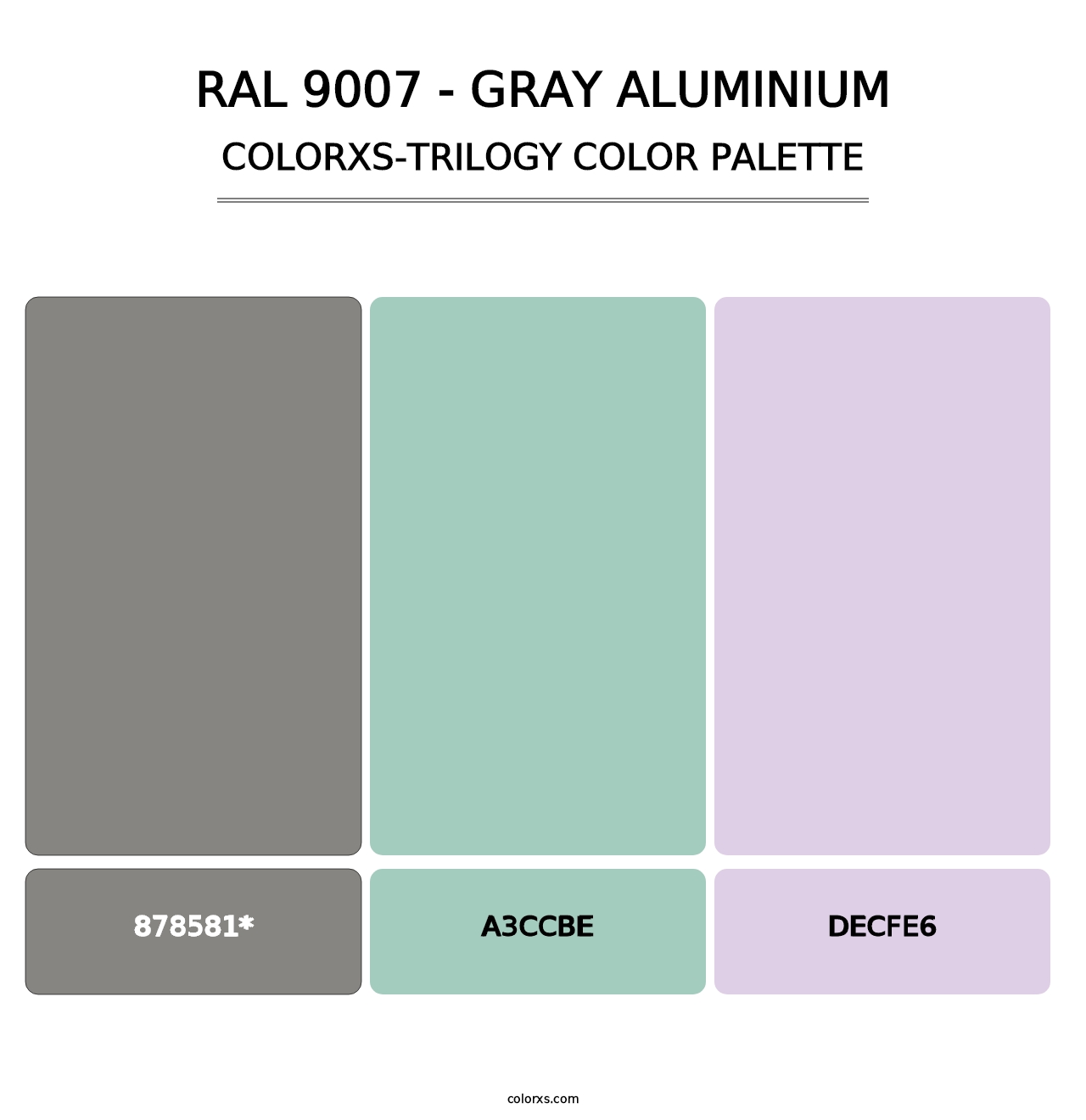 RAL 9007 - Gray Aluminium - Colorxs Trilogy Palette