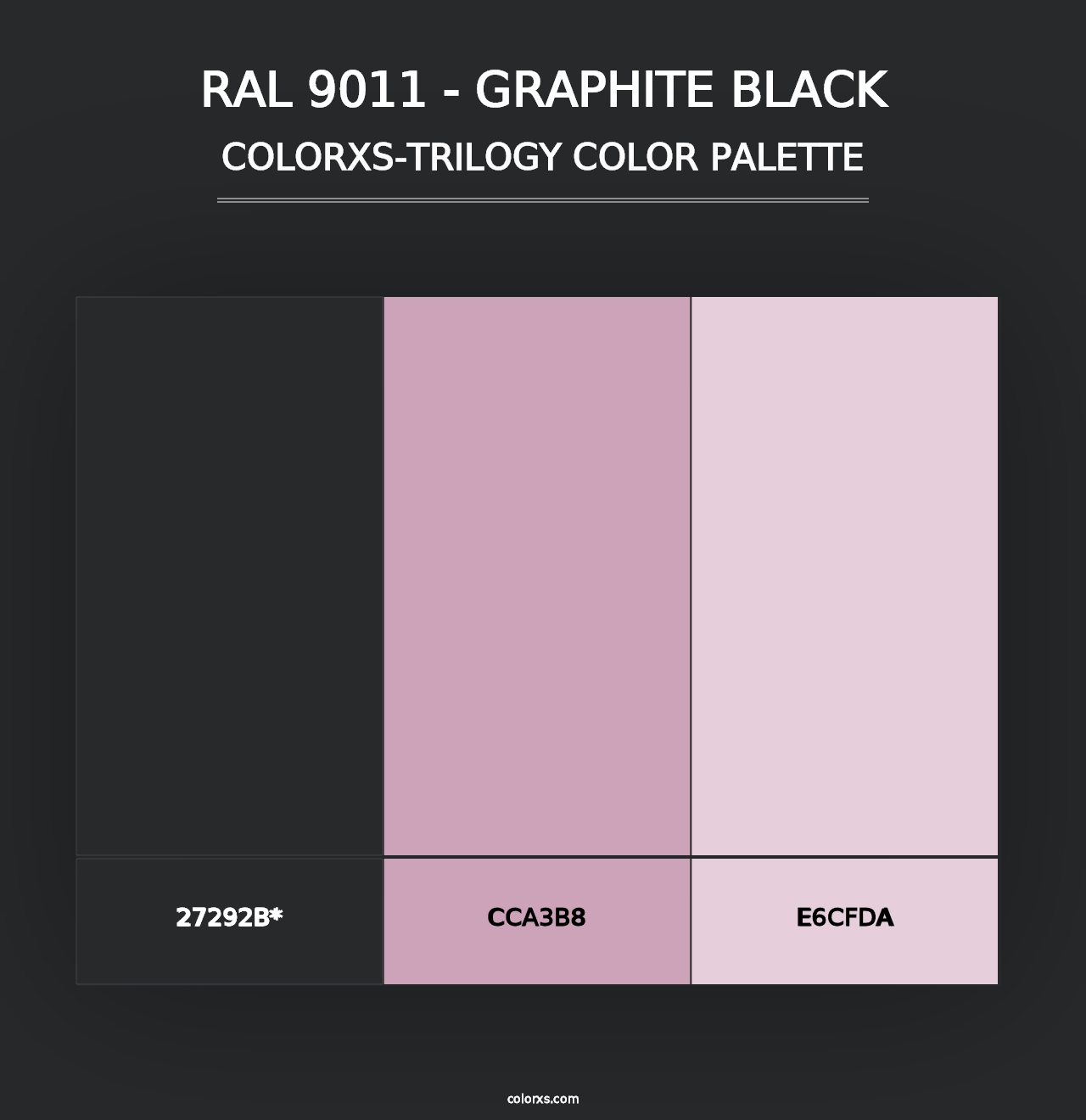 RAL 9011 - Graphite Black - Colorxs Trilogy Palette