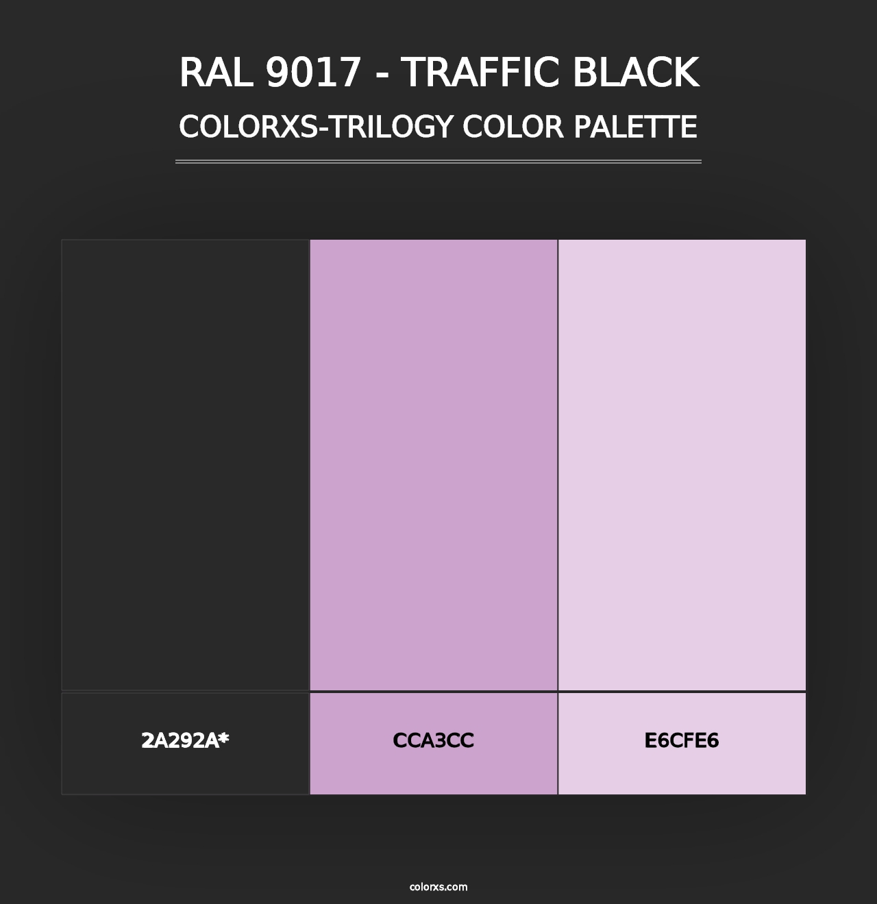 RAL 9017 - Traffic Black - Colorxs Trilogy Palette