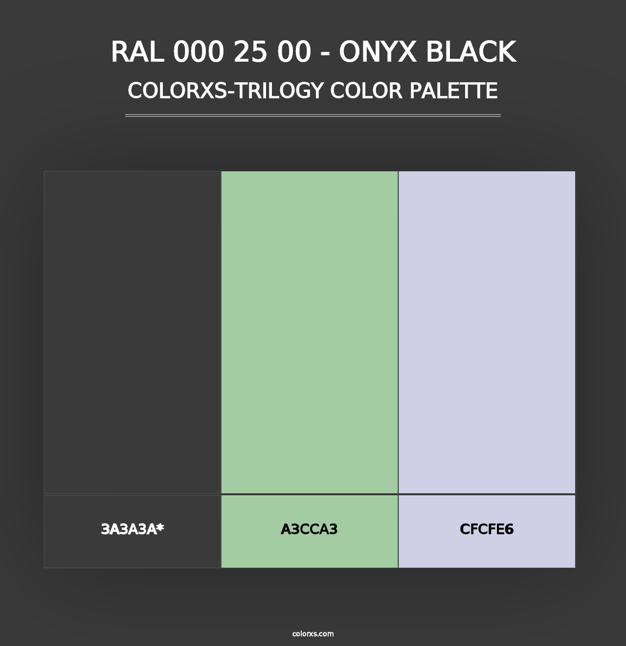 RAL 000 25 00 - Onyx Black - Colorxs Trilogy Palette