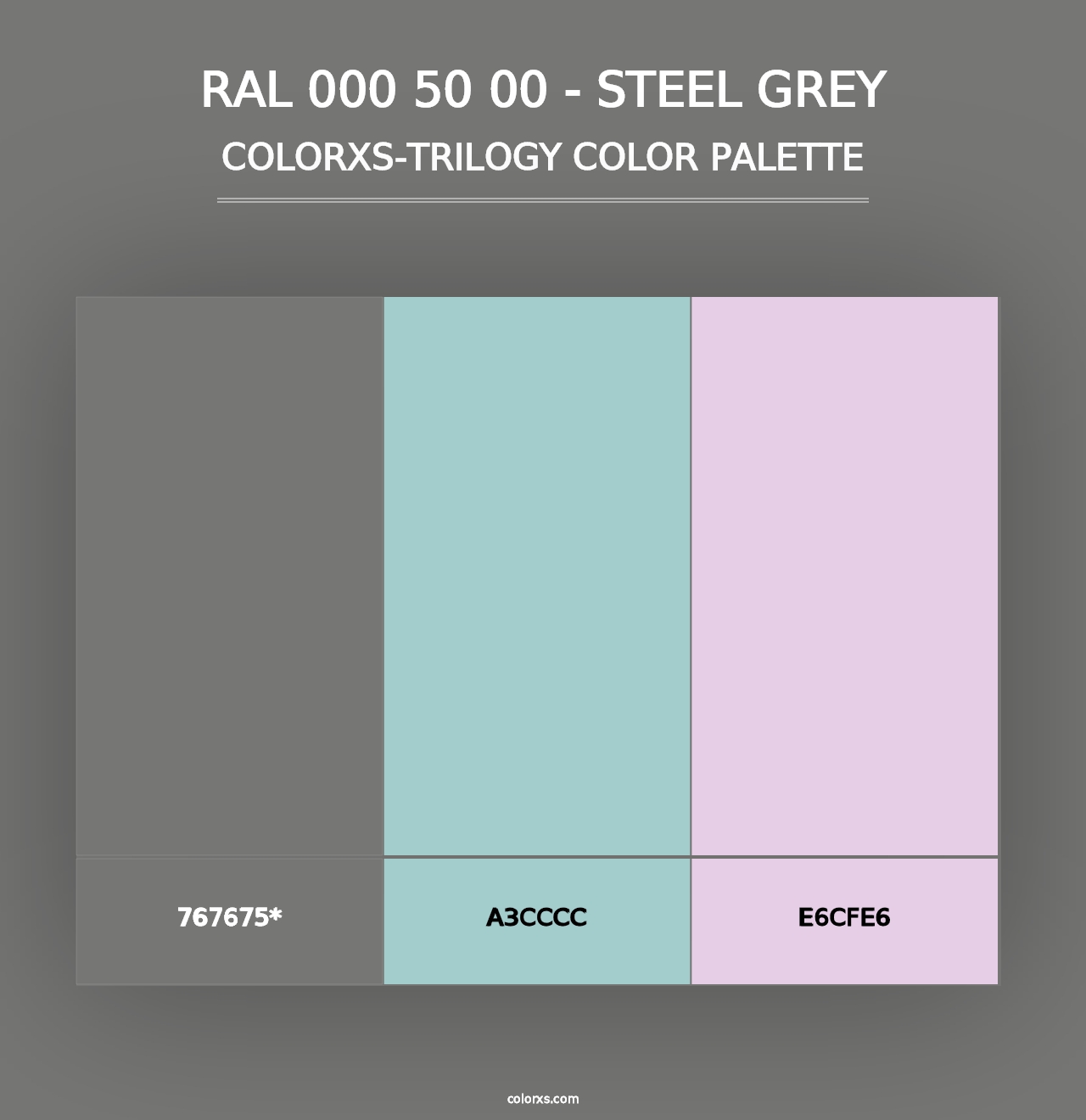 RAL 000 50 00 - Steel Grey - Colorxs Trilogy Palette