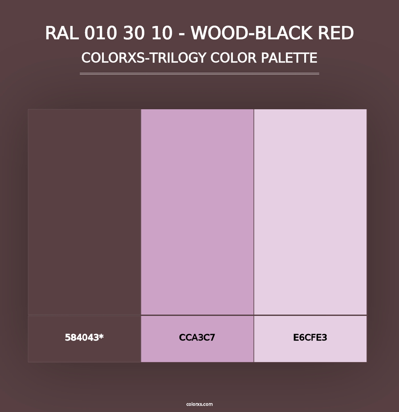 RAL 010 30 10 - Wood-Black Red - Colorxs Trilogy Palette