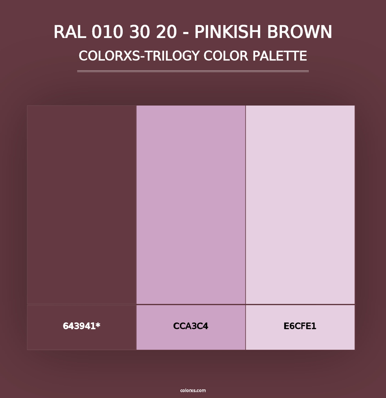 RAL 010 30 20 - Pinkish Brown - Colorxs Trilogy Palette