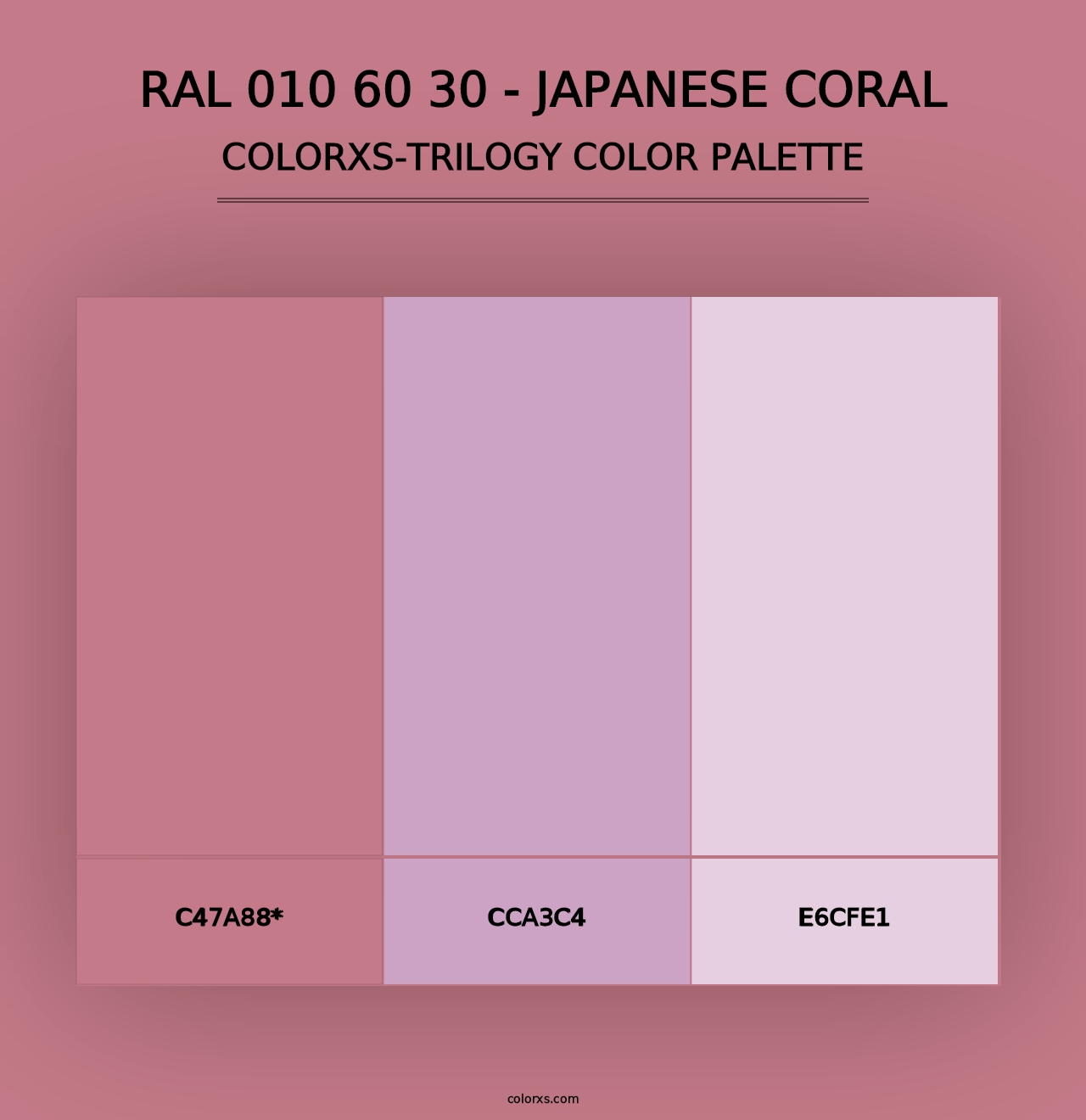 RAL 010 60 30 - Japanese Coral - Colorxs Trilogy Palette