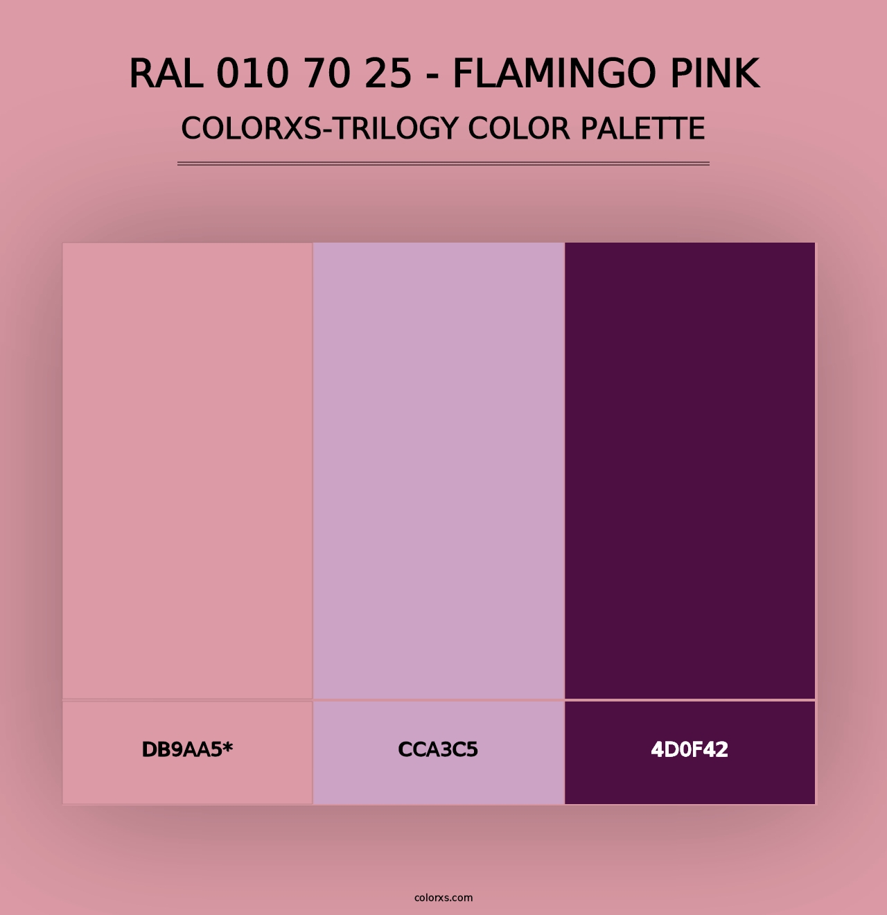 RAL 010 70 25 - Flamingo Pink - Colorxs Trilogy Palette