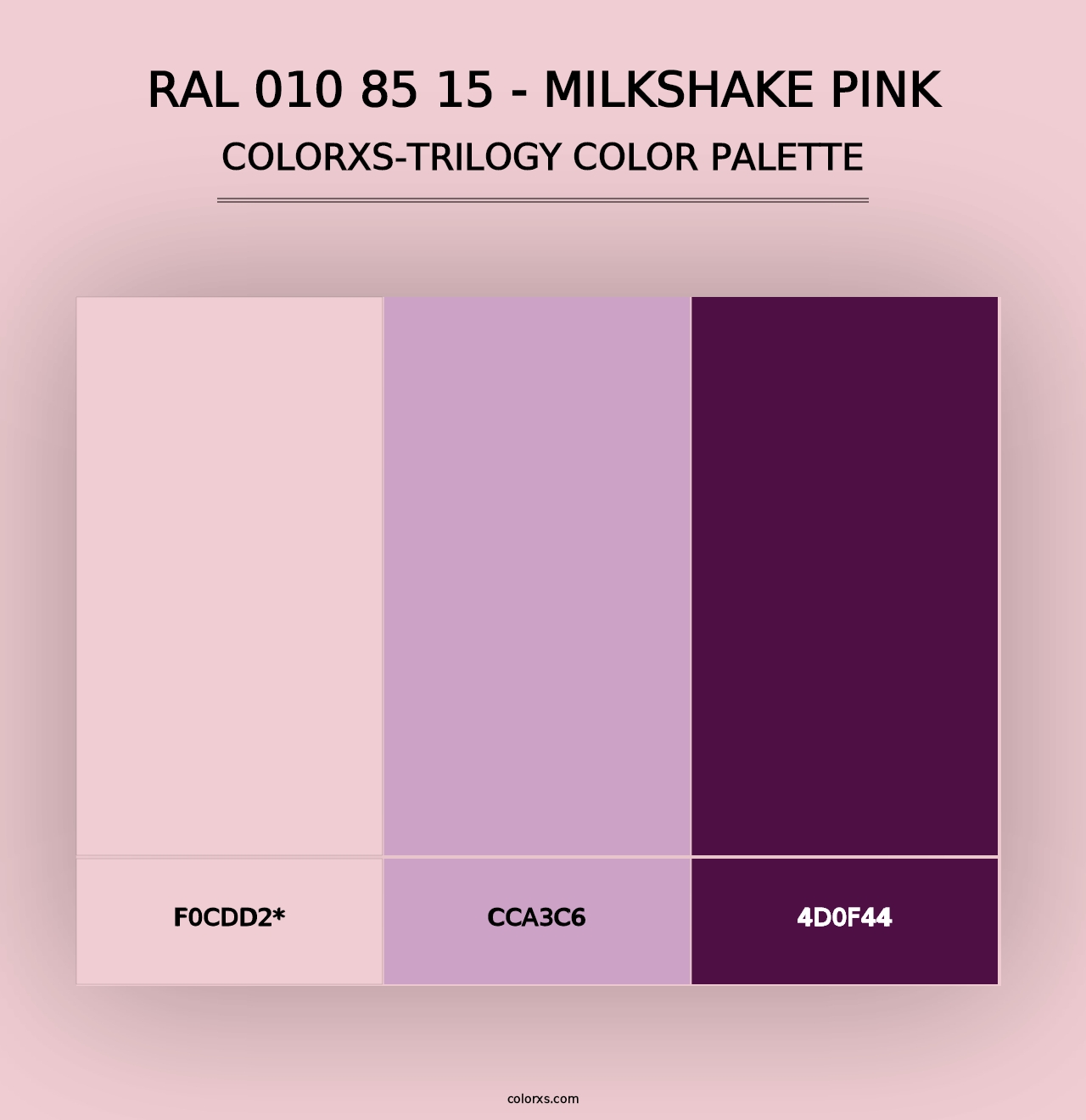 RAL 010 85 15 - Milkshake Pink - Colorxs Trilogy Palette