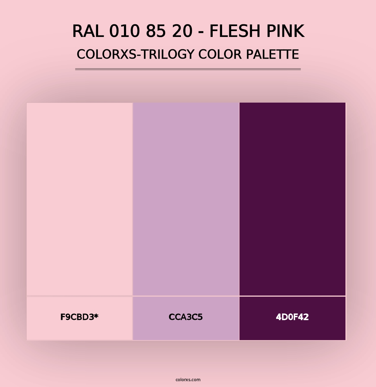 RAL 010 85 20 - Flesh Pink - Colorxs Trilogy Palette