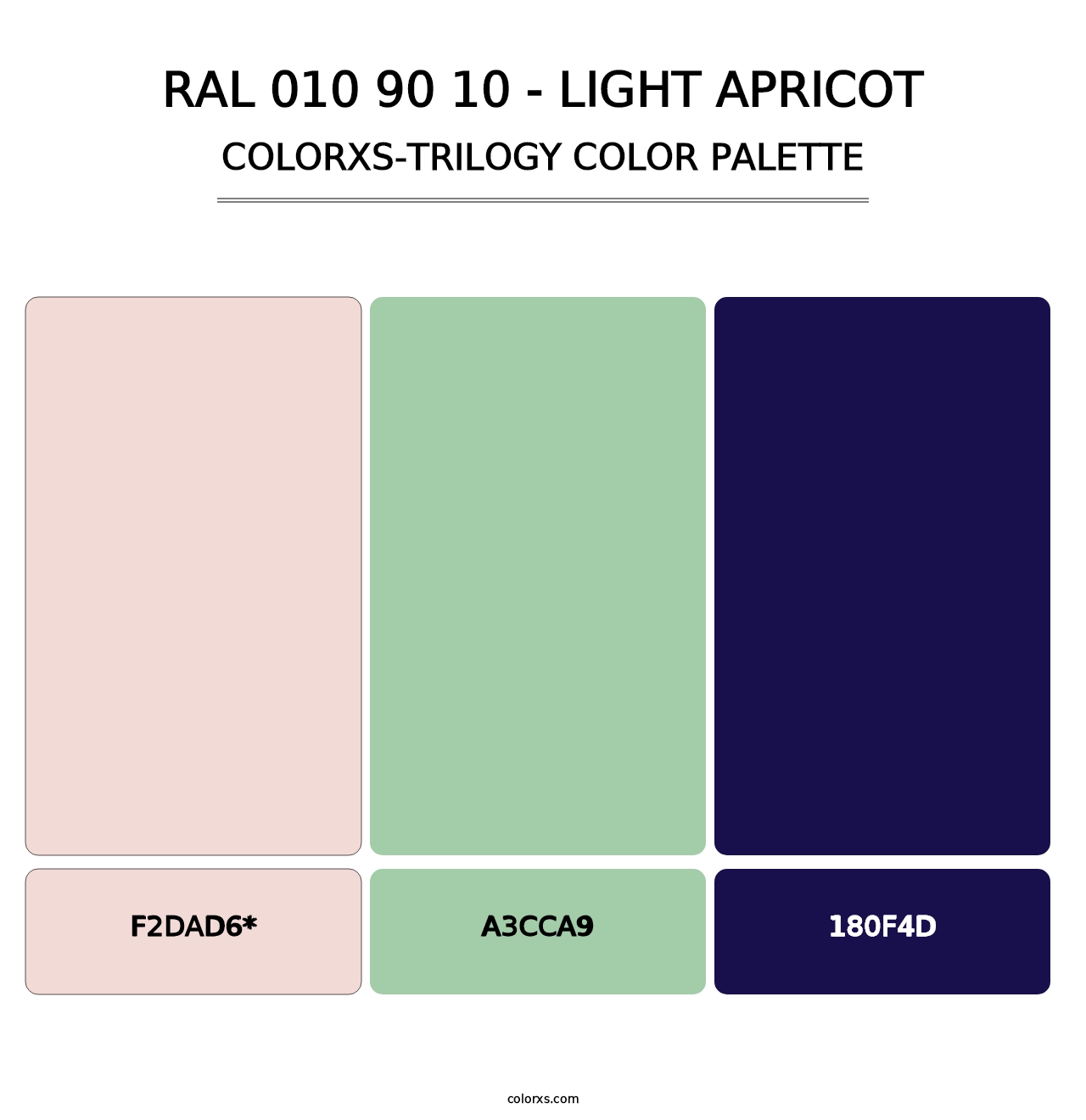 RAL 010 90 10 - Light Apricot - Colorxs Trilogy Palette