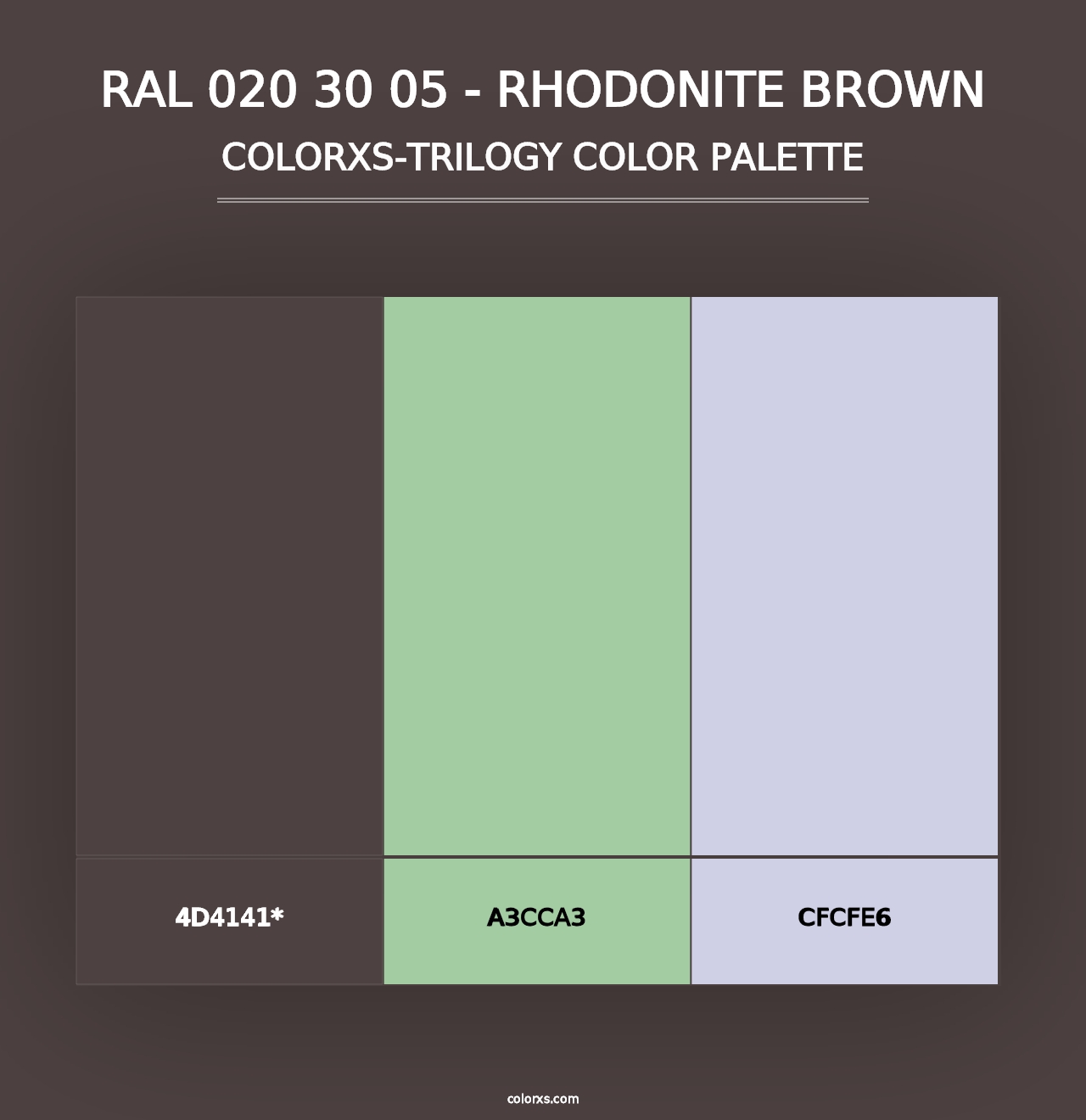 RAL 020 30 05 - Rhodonite Brown - Colorxs Trilogy Palette