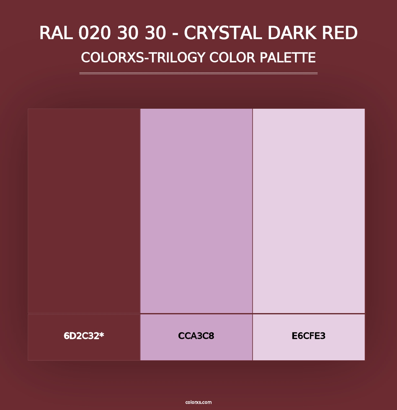 RAL 020 30 30 - Crystal Dark Red - Colorxs Trilogy Palette