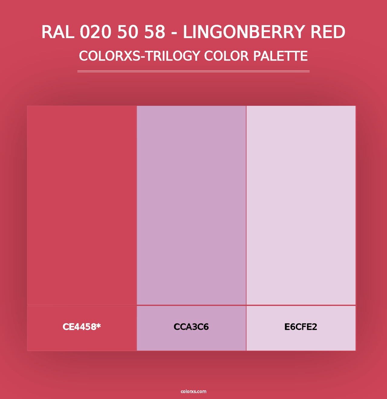 RAL 020 50 58 - Lingonberry Red - Colorxs Trilogy Palette