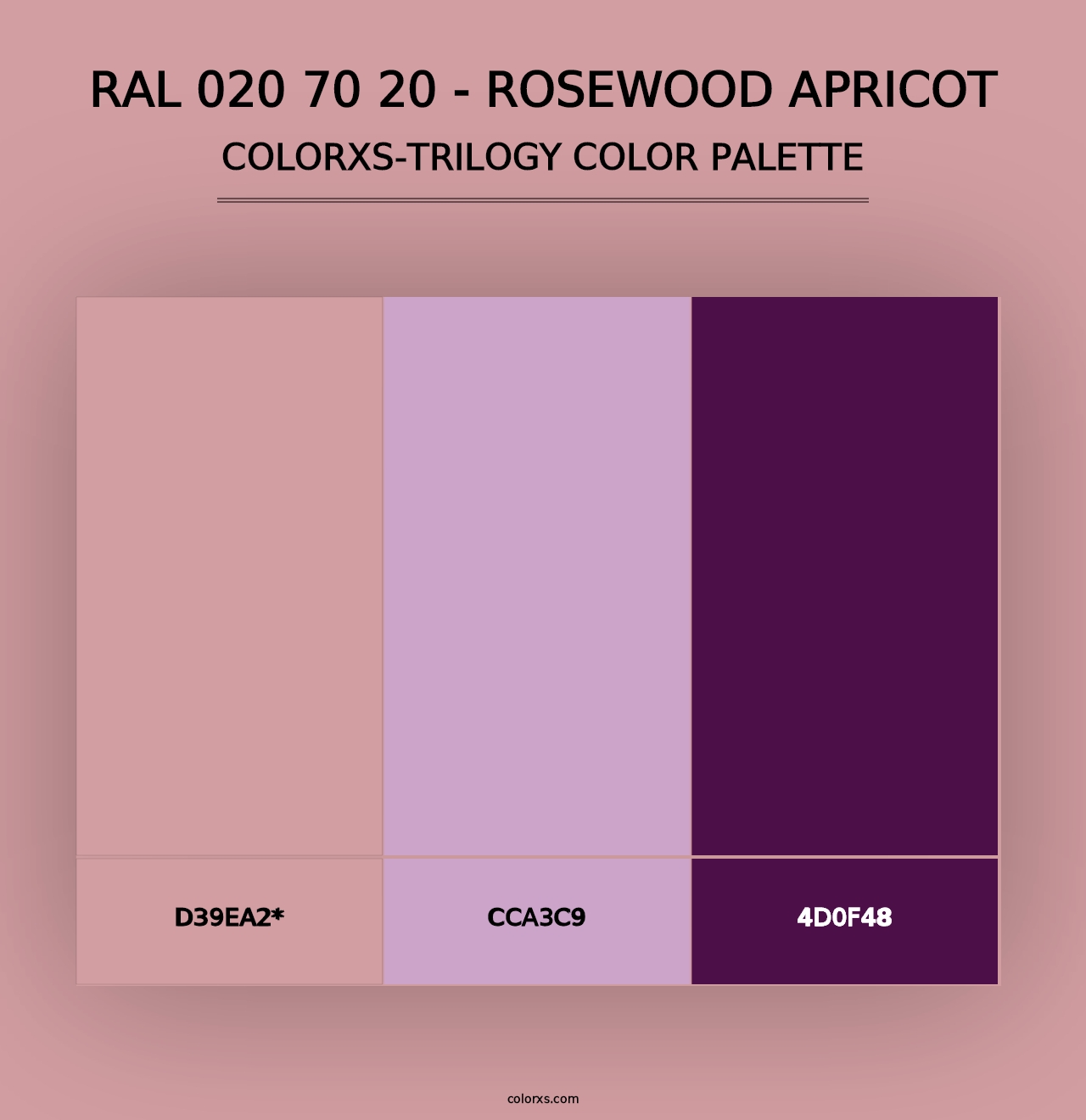 RAL 020 70 20 - Rosewood Apricot - Colorxs Trilogy Palette