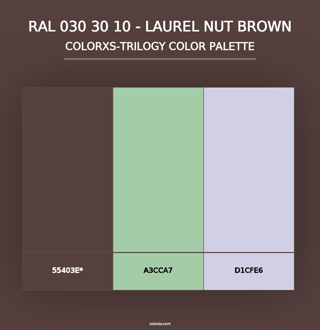 RAL 030 30 10 - Laurel Nut Brown - Colorxs Trilogy Palette