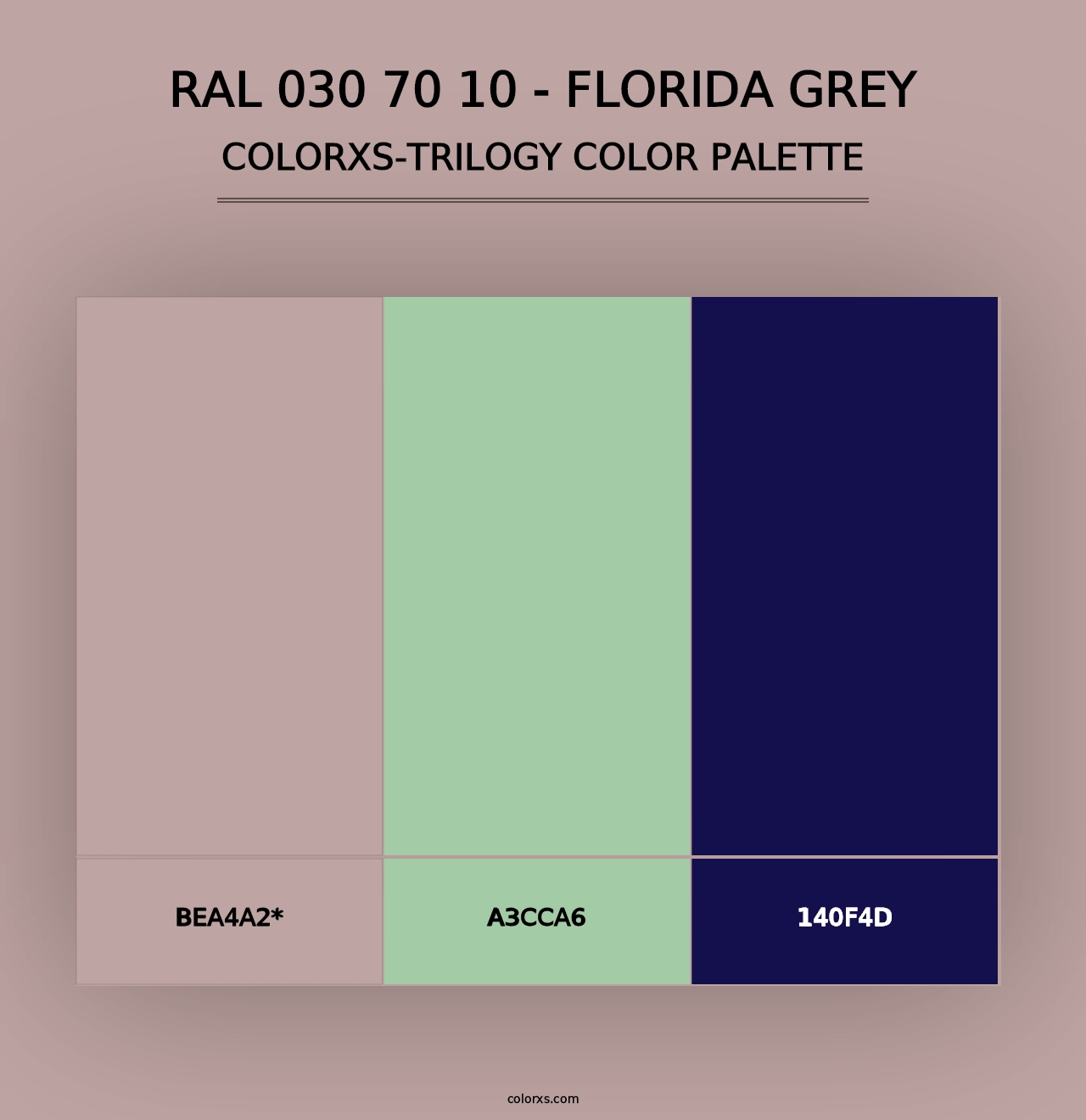 RAL 030 70 10 - Florida Grey - Colorxs Trilogy Palette