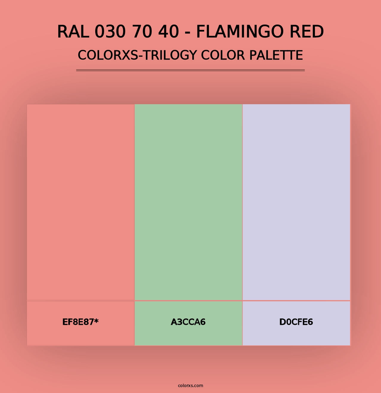 RAL 030 70 40 - Flamingo Red - Colorxs Trilogy Palette