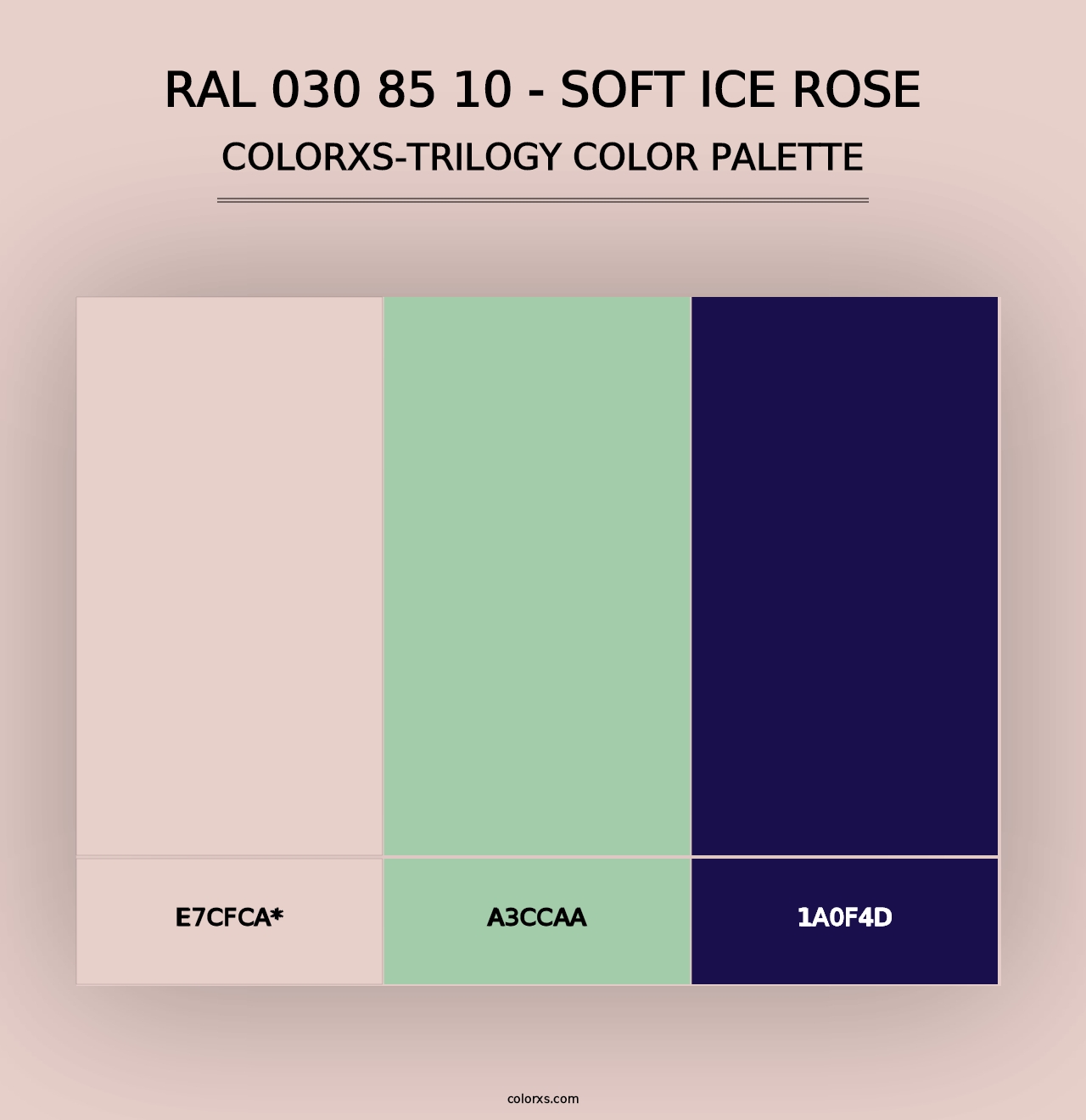 RAL 030 85 10 - Soft Ice Rose - Colorxs Trilogy Palette