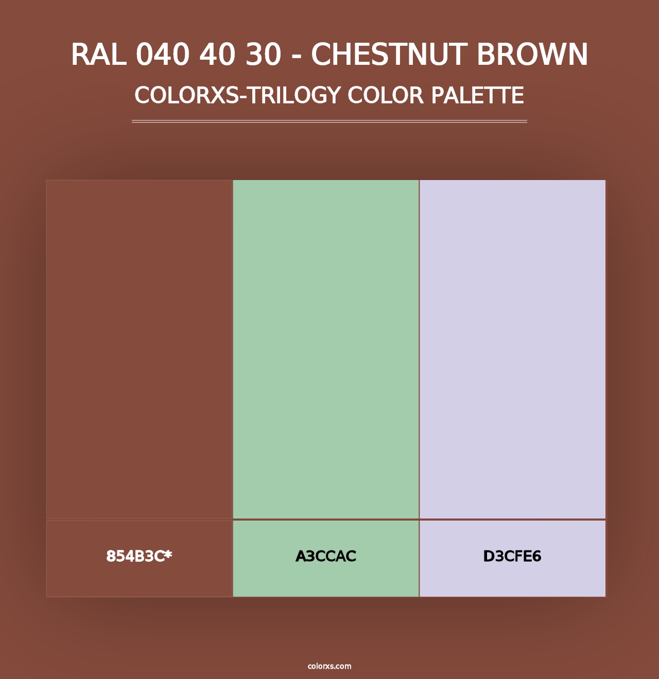 RAL 040 40 30 - Chestnut Brown - Colorxs Trilogy Palette