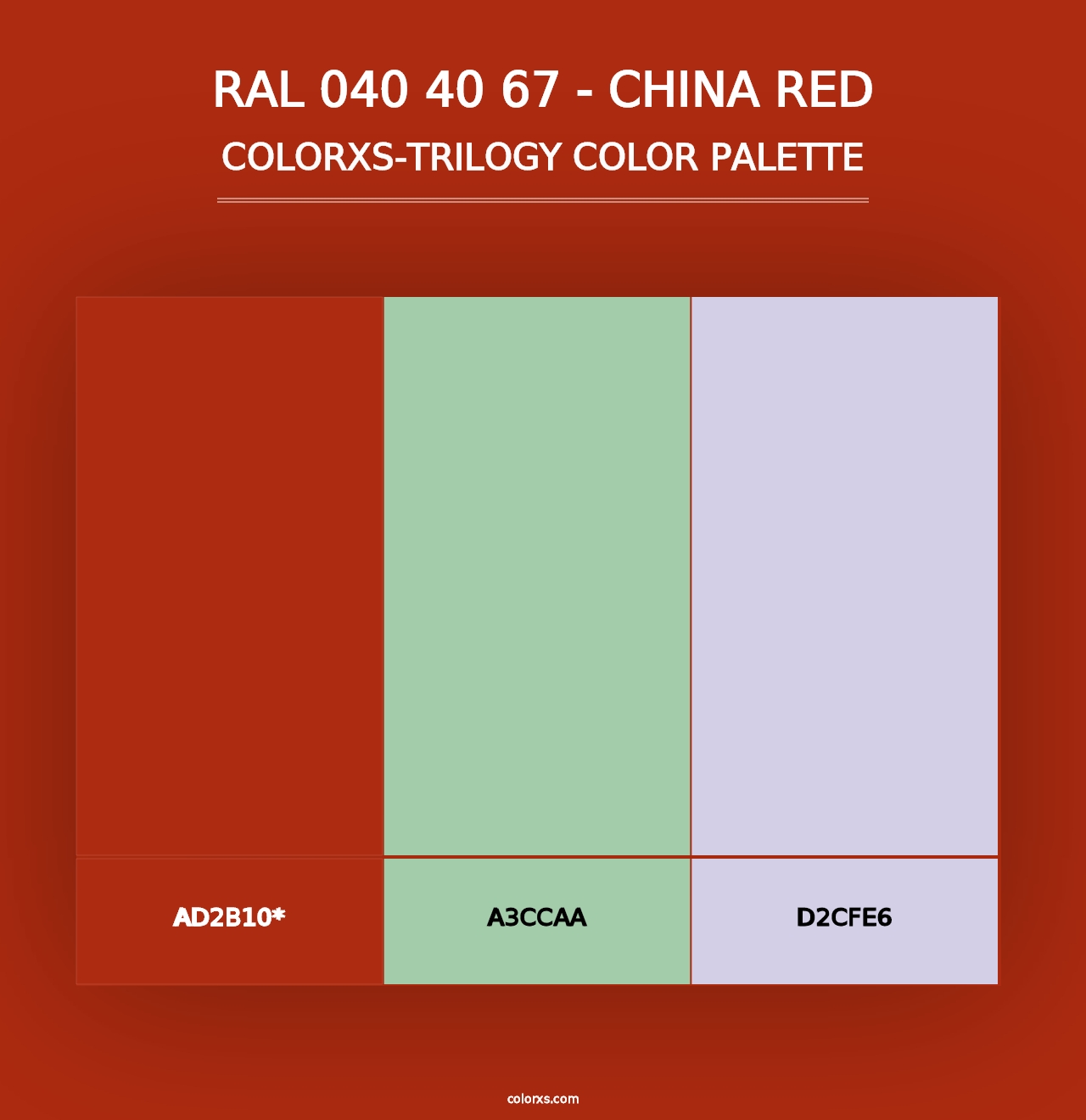 RAL 040 40 67 - China Red - Colorxs Trilogy Palette