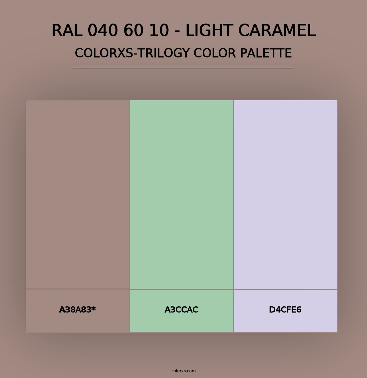 RAL 040 60 10 - Light Caramel - Colorxs Trilogy Palette