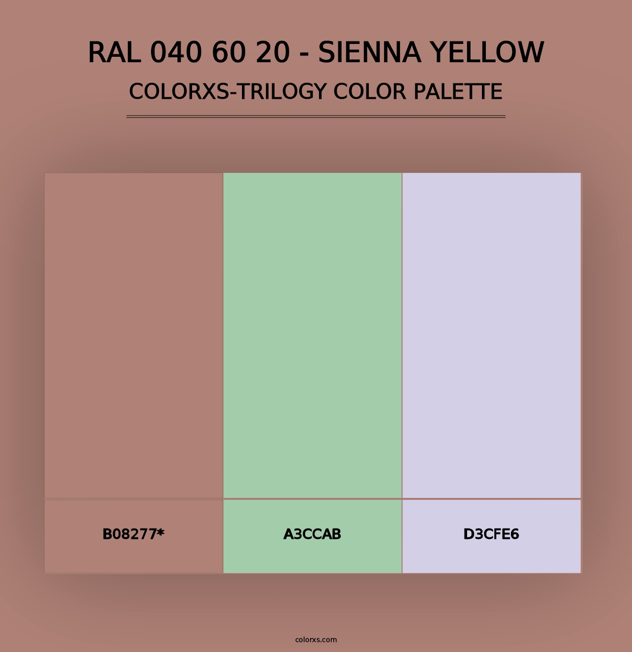 RAL 040 60 20 - Sienna Yellow - Colorxs Trilogy Palette