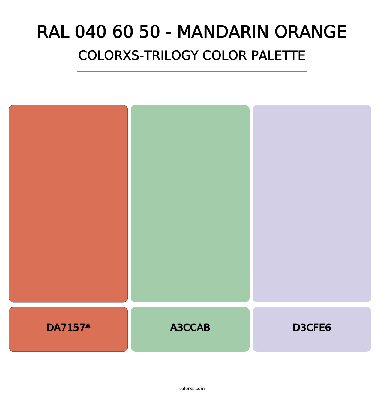 RAL 040 60 50 - Mandarin Orange - Colorxs Trilogy Palette