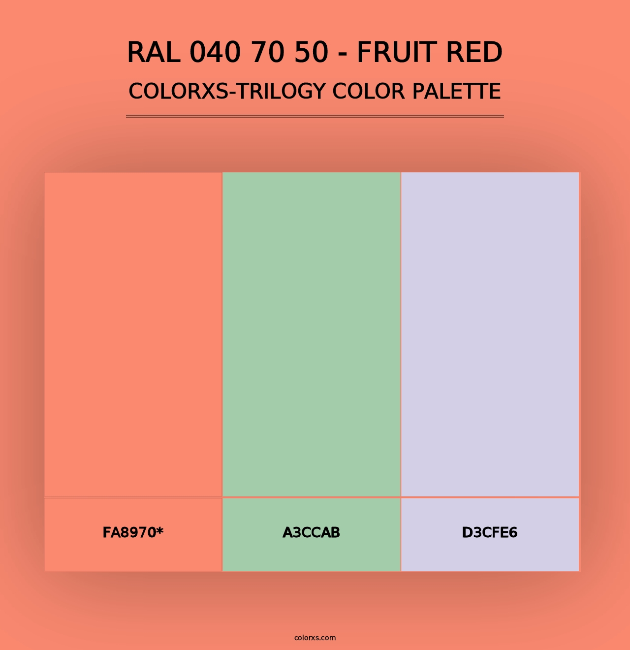 RAL 040 70 50 - Fruit Red - Colorxs Trilogy Palette