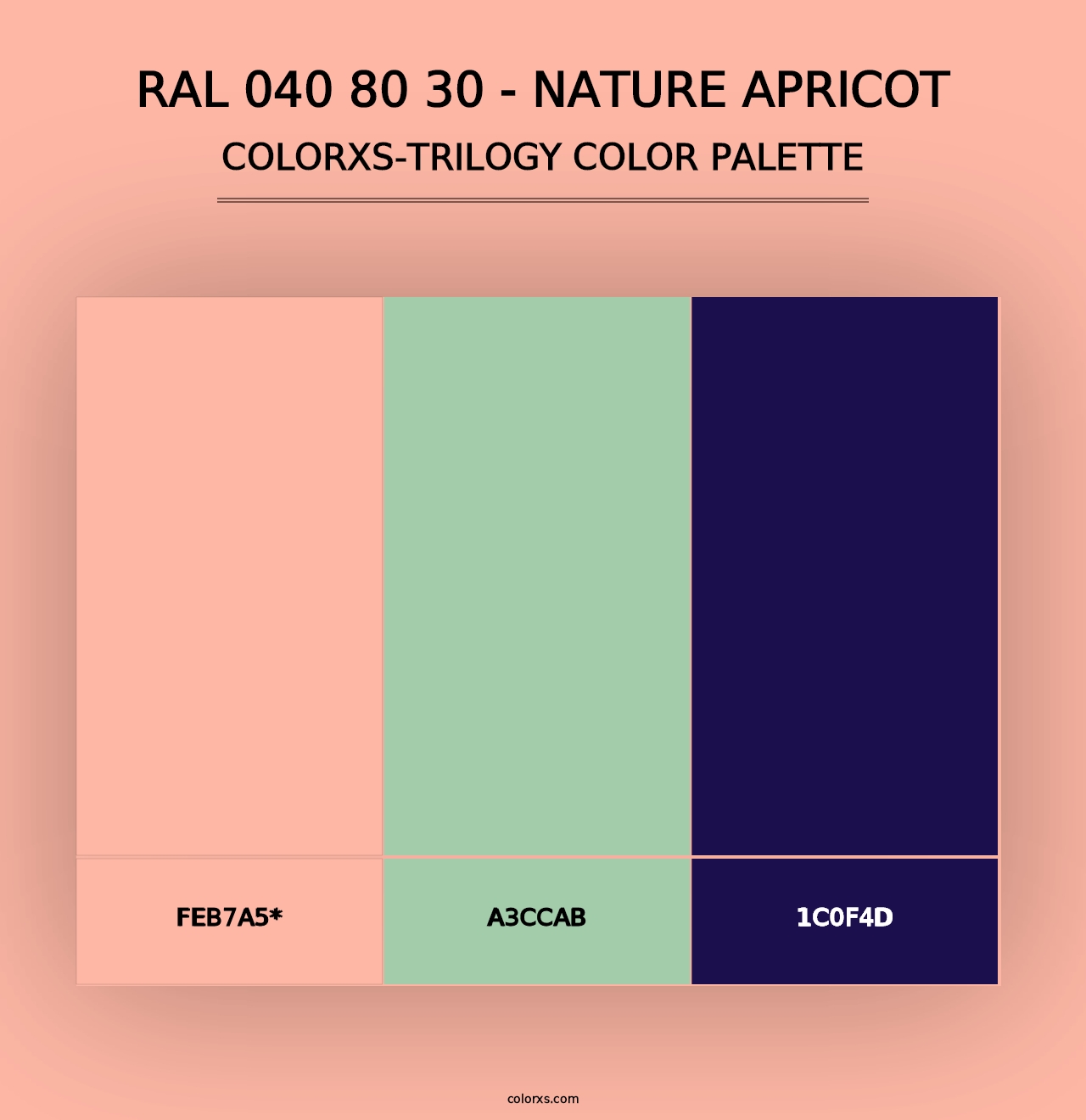 RAL 040 80 30 - Nature Apricot - Colorxs Trilogy Palette