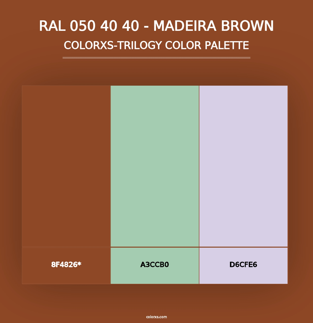 RAL 050 40 40 - Madeira Brown - Colorxs Trilogy Palette