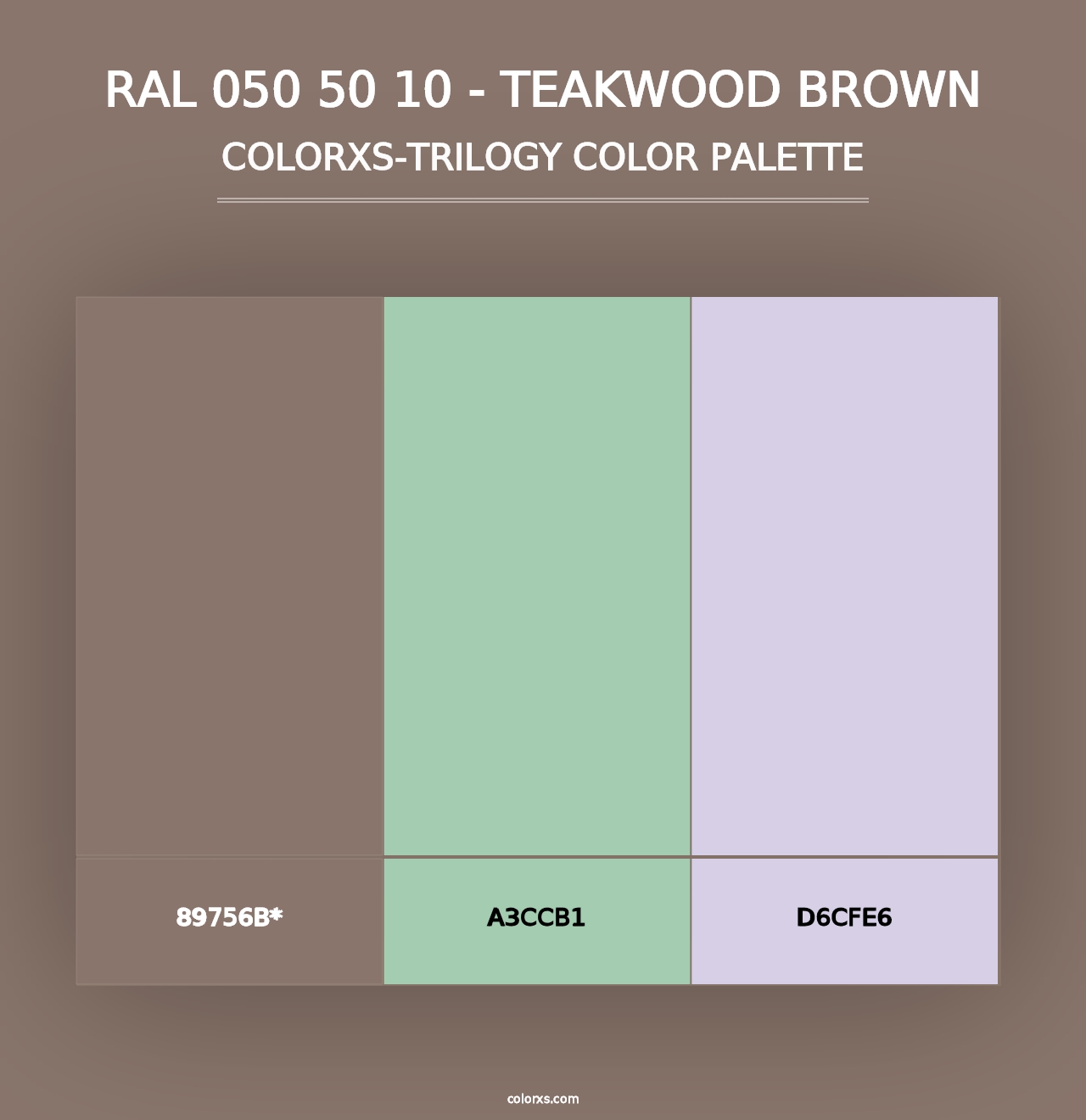 RAL 050 50 10 - Teakwood Brown - Colorxs Trilogy Palette