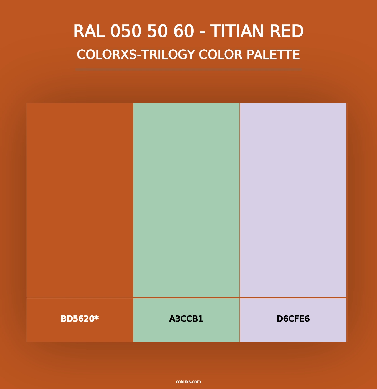 RAL 050 50 60 - Titian Red - Colorxs Trilogy Palette