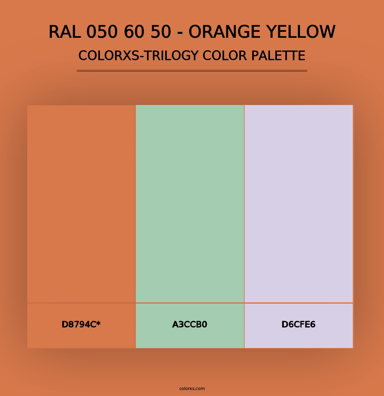 RAL 050 60 50 - Orange Yellow - Colorxs Trilogy Palette