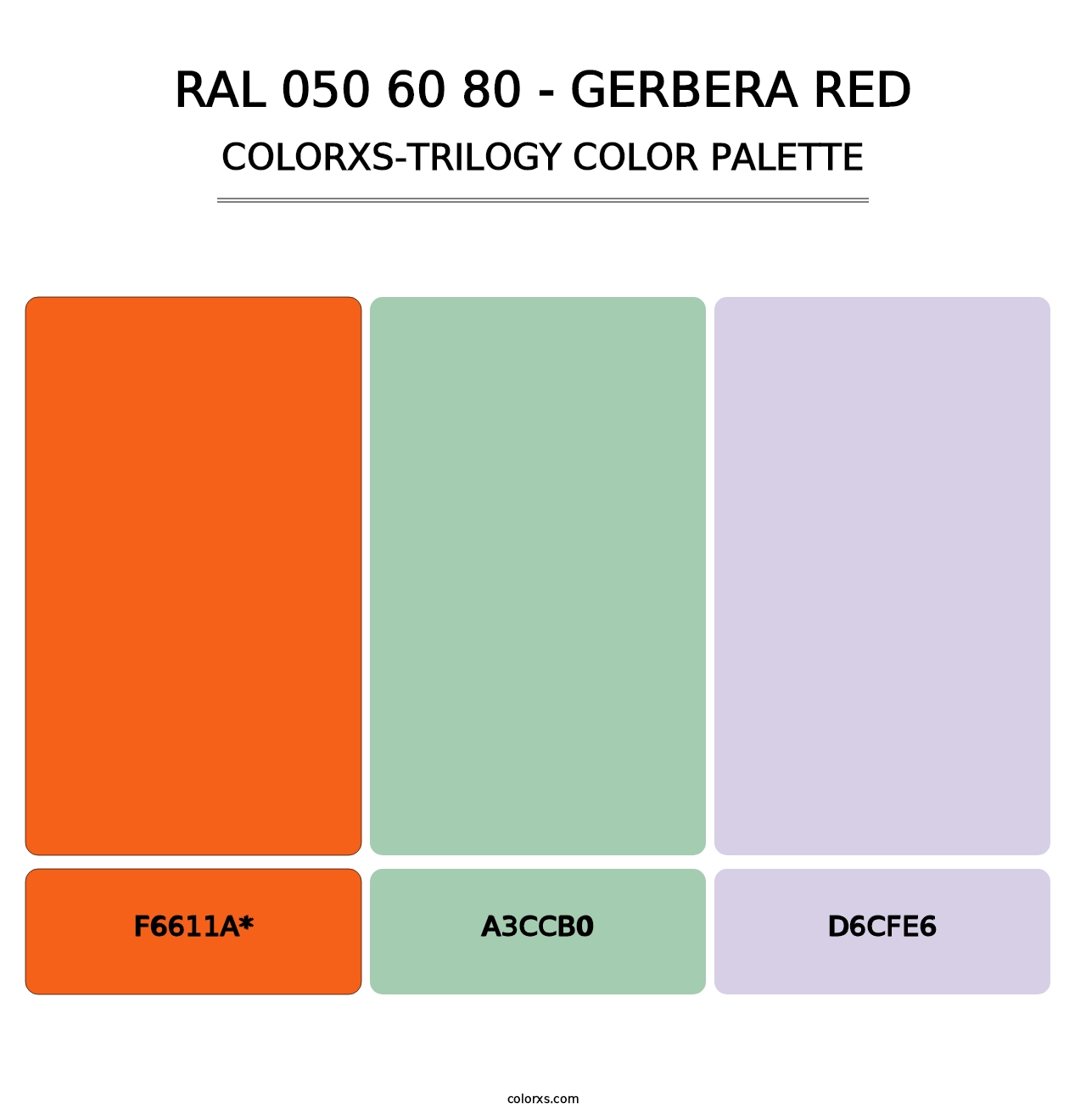 RAL 050 60 80 - Gerbera Red - Colorxs Trilogy Palette