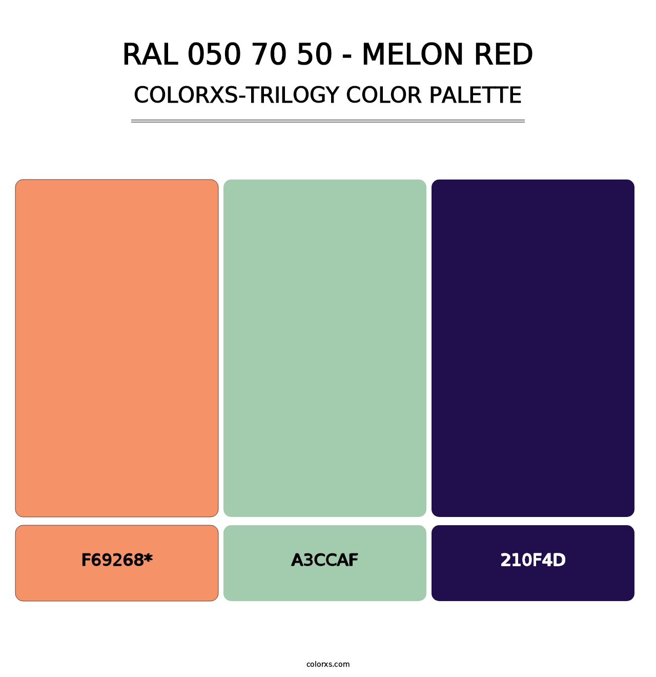 RAL 050 70 50 - Melon Red - Colorxs Trilogy Palette